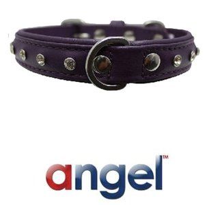 Rhinestones Bling Leather Dog Collar